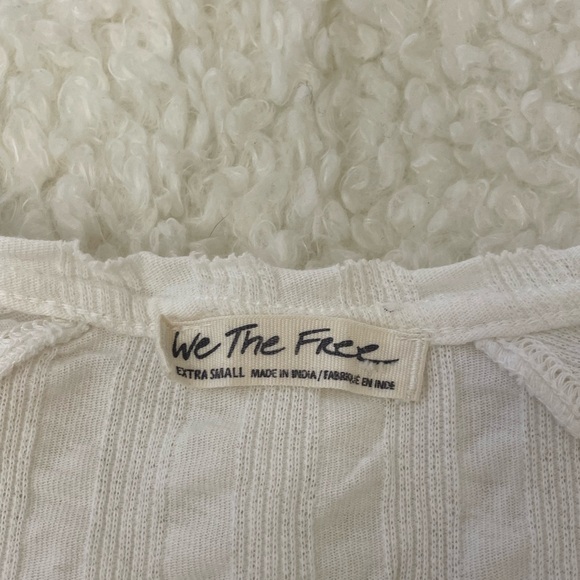 We The Free Cream Ribbed Button-Front Top - Picture 4 of 5